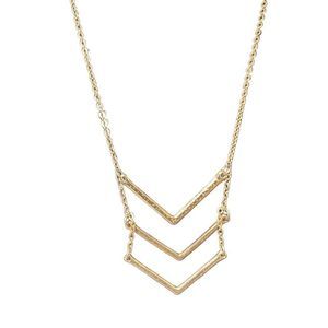 Delicate gold plated chevron necklace - excellent condition!